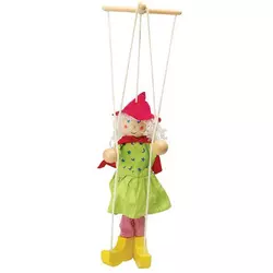 PINO TOYS lutka marioneta Čarobnjak iz Oza Dobra Vila, zeleno-crvena