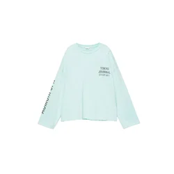 Pull&Bear Majica nebeško modra/temno zelena