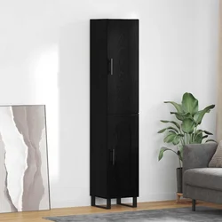 Highboard Crni hrast 34,5 x 34 x 180 cm Konstruirano drvo