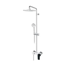 Rosan STOLZ - BLACK Baterija za tuš kadu sa usponskim tušem 250x250mm