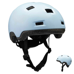 BTWIN Svetloplava dečja kaciga za vožnju rolera, skejtborda, trotineta i bicikla B100 47-52cm