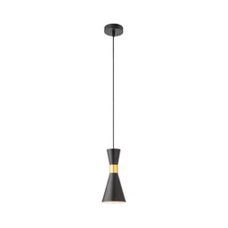 Redo 01-2711 - Luster na sajli KILT 1xE27/42W/230V prečnik 12 cm crna
