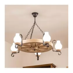 Brilagi - Luster na lancu ROATA 5xE14/40W/230V hrast
