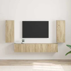 TV zidni ormar 2 pcs Sonoma 30 x 31 x 80 cm Konstruirano drvo