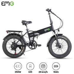 Trevi sklopivi električni bicikl Bomber Fat EMG, crni