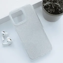 Maska za telefon Crystal Dust za iPhone 16 Pro Max, Srebrne boje