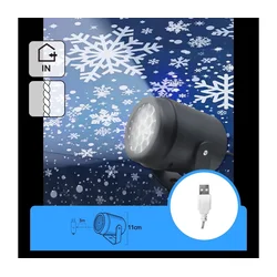 Aigostar - LED božićni projektor snežnih pahuljica LED/5W/230V hladno bela