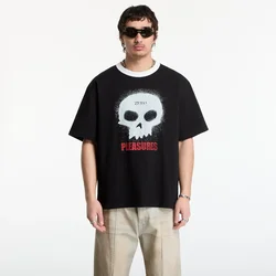 Majice PLEASURES Single Skull Heavyweight Shirt Black M