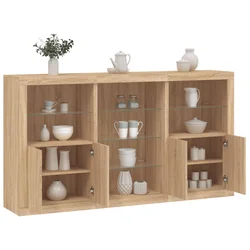 Komoda s LED svjetlima boja hrasta sonome 181,5x37x100 cm