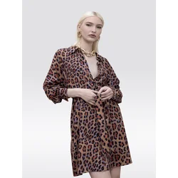 LOLA CASADEMUNT Srajčna obleka MS2616017 Rjava Regular Fit