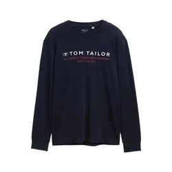 TOM TAILOR Majica temno modra/rdeča/bela