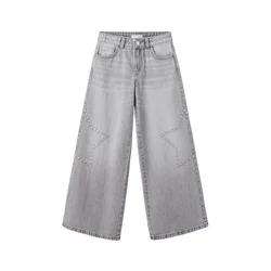 MANGO KIDS Kavbojke siv denim