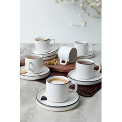 Hermia Set šoljica za čaj, 12 komada, Beli