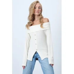 Trend Alacati Stili Ženska bluza Alc-X14527, Krem