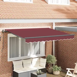 Skrovita tenda Tamno crvena 250 x 200 cm tkanina