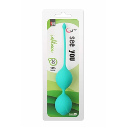 Silikonske vaginalne kuglice, 36 mm, Plave