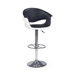 Barska stolica 115x60 cm bela/crna/hrom