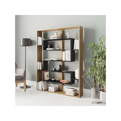 Hanah Home Polica za knjige Esteban - Crna, Ud