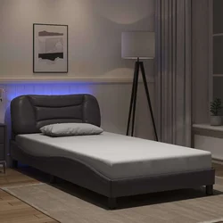 Okvir kreveta s LED-om bez madraca Hvar sivi 100 x 200 cm