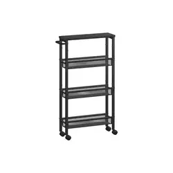 Songmics Voziček za postrežbo 13x454x77 cm Črn