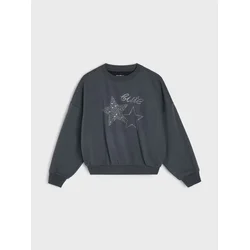 Sinsay - Crewneck duks sa ukrasnim cirkonima - tamno siva