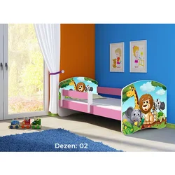 Deciji krevet ACMA II 160x80 + dusek 6 cm PINK2