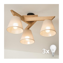 Brilagi - LED plafonski luster ANTHONY 3xE14/40W/230V hrast/bež