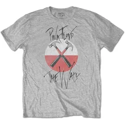 Pink Floyd The Wall Faded Hammers Logo Grey L Majica