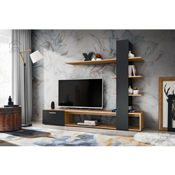 Dnevni TV regal Eco - votan/črni