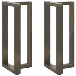 Noge za barski stol T-oblika 2 kom Crne 50x35x(90-91) cm Čelik