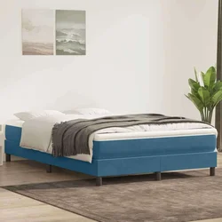 Box Spring krevet bez madracem tamnoplavi 160x220 cm samt