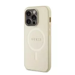 GUESS Maska za telefon Hc PU Saffiano Magsafe za iPhone 15 Pro bez