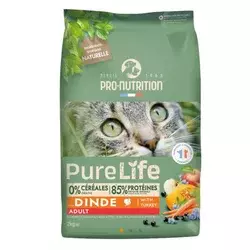 PRO-NUTRITION Suva hrana za mačke Pure Life Adult, Ćuretina, 2kg
