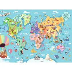 Ravensburger Puzzle Zemljevid sveta XXL 100 kosov