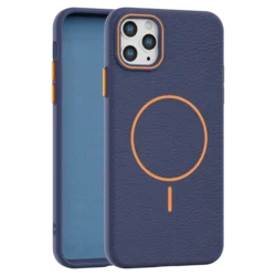 Leather Grip MagSafe maska za iPhone 11 Pro Max - Ljubičasta
