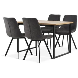 AABENRAA L120 sto top. hrast + 4 HYGUM stolice siva