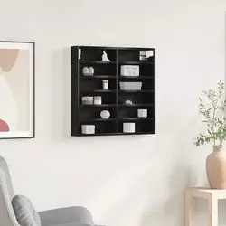 Ormar za izlaganje s policom Zidne Crni hrast 60 x 8,5 x 58 cm