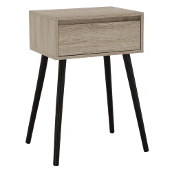 eoshop Stranska mizica/nočna omarica, hrast/črna, ALYSANDRA VRSTA 1