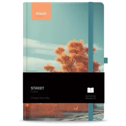 Blok notes z elastiko trees enchanted b5 tp črt 96l