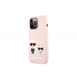 KARL LAGERFELD KLHCP13XSSKCI za iPhone 13 Pro Max roza silikonska zaščita - Full Bodies