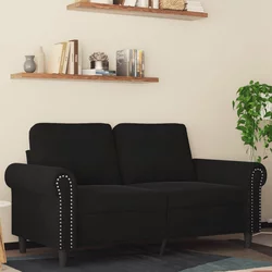 Dvosjed crni 120 cm baršunasti