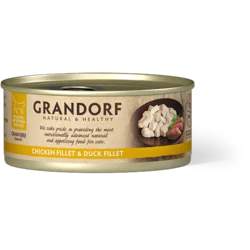 Grandorf Cat Grain Free Konzerva Pileće Grudi & File Pačetine, hrana za mačke 70g