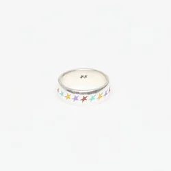 Prstan TwoJeys Enameled Multicolor Starline Ring M Silver 60 mm