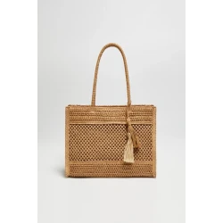 Marisse Beige Beach Bag