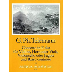 TELEMANN:CONCERTO IN F-DUR FUR VIOLINE,HORN ODER VIOLA,VIOLONCELLO ODER FAGOTT