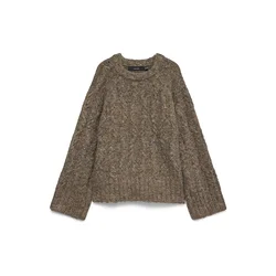 VERO MODA Pulover VMINGRID čokolada
