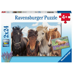 RAVENSBURGER sestavljanka 2x24 delna Konji 05148