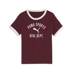 PUMA Varsity Relaxed Tee Youth, Shop, Ruby Shimmer, 4-5Y