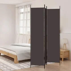 Vidaxl Paravan 3-delni rjav 150x220 cm blago