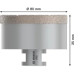Vrtalna krona PRO Ceramic dry, 80 x 35 x 22,23 mm